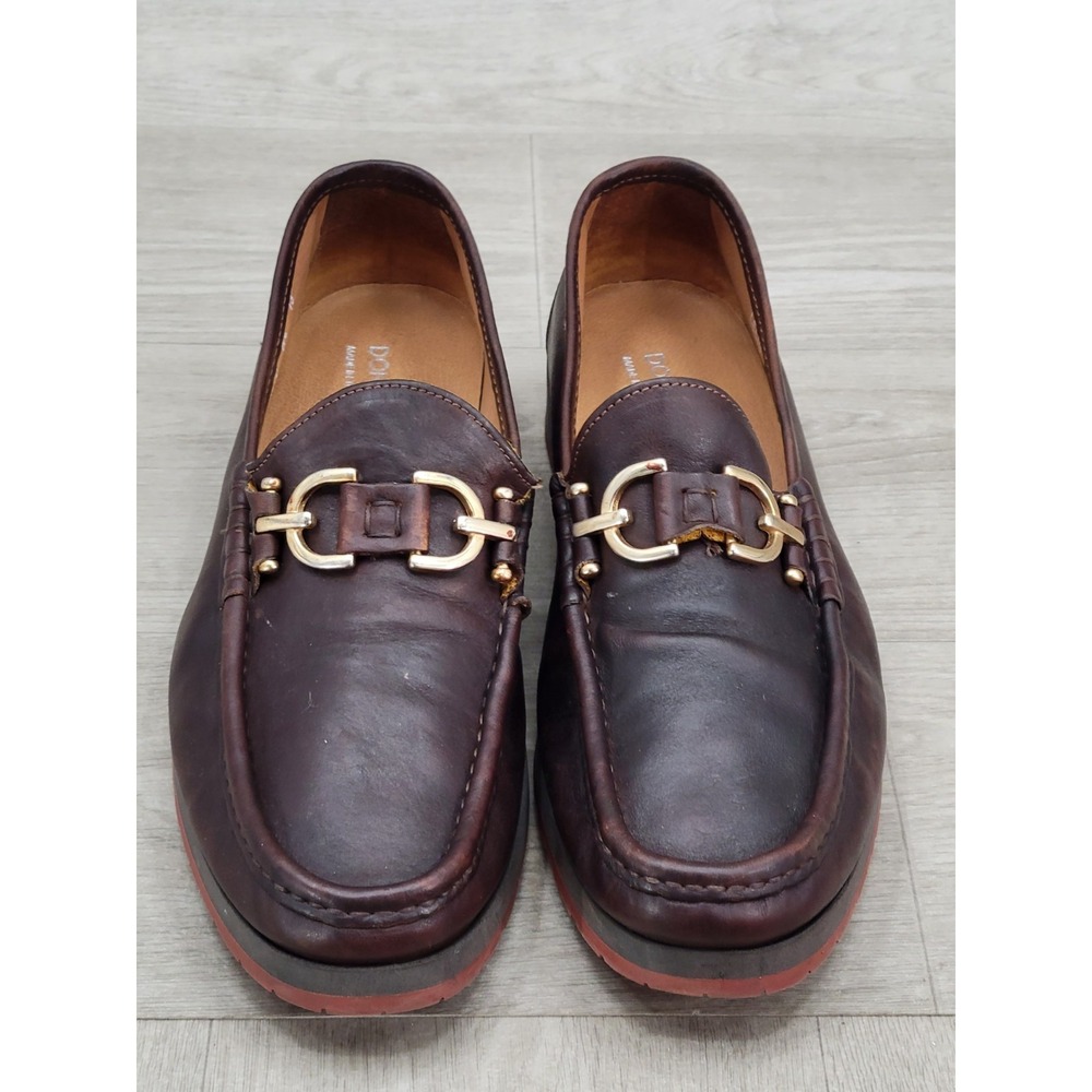 Donald J Pliner Lelio Horsebit Loafers Men's 13 Brown Leather Moc Toe Old Money